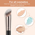 TEOYALL Foundation Contour Conceal Brush Set, 3PCS Angled Synthetic Kabuki Brushes for Blending