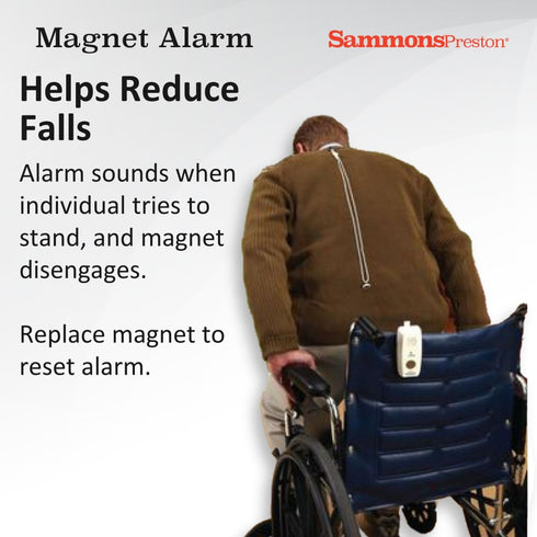 Sammons Preston Magnet Alarm - Fall Management System for Elderly Residents in Bed or Wheelchairs