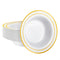 Goodluck 25 Pack Plastic Bowls with Gold Rim, 12oz Disposable Soup Bowls for Weddings, Parties, Dinners, Catering