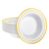 Goodluck 25 Pack Plastic Bowls with Gold Rim, 12oz Disposable Soup Bowls for Weddings, Parties, Dinners, Catering