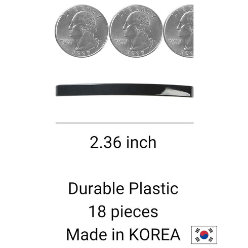 Small Plastic Dome Styling Hair Barrettes - Decorative Clamps for Half Updo & Ponytail, 18 Pcs (GPS1) Made in Korea