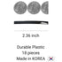 Small Plastic Dome Styling Hair Barrettes - Decorative Clamps for Half Updo & Ponytail, 18 Pcs (GPS1) Made in Korea