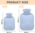 SyXIOP 2L Light Blue hot-Water Bottle with Soft Cover, Warm Water Bottle for Bed for Menstrual Cramps, Menstrual
