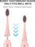 YUNCHI Replacement Toothbrush Heads for Burst Electric Toothbrush, Soft Charcoal Bristles, 10 Count, Rose Gold