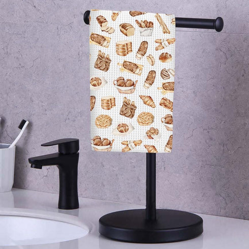 LEVLO Sourdough Starter Bakery Kitchen Towel Bread Sketch Pastry Breakfast Tea Coffee Towel Graduation Housewarming