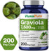 NusaPure Graviola 200 Veggie Caps, 7,500 mg Equivalent, Non-GMO Extract 20:1