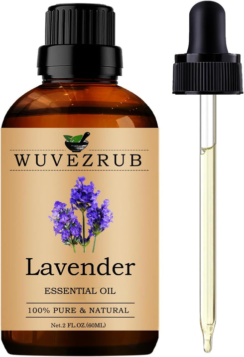 Lavender Essential Oils Organic, 60ML Pure and Natural for Aromatherapy Diffuser - Lavender /2 Fl Oz