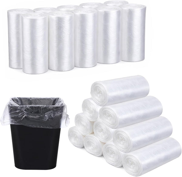 Xosjska 1000 Pcs / 10 Roll Sanitary Napkin Receptacle Liner Portable Trash Bags