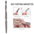 SILPECWEE 1Pc Metal Nail Cuticle Pusher, C Curve Nail Pinching Clips, Multi-Function Manicure Tools