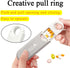 Wopanxye 3 Small Compartment Daily Pill Organizer, Portable Travel Size Pill Box with Pull Tab, Cute Carry-on Medicine