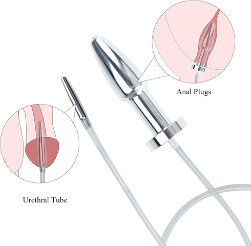 Urethral Dilator with Smooth Double Head Stainless Steel Penis Plug Adult Sex Toys - Catheters & Sounds Sounding Rods