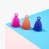 Peachlife Ring Menstrual Cup with Loop Pull Tab Handle, Silicone Reusable for 10 Years, Medium Size Peachcup