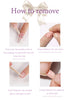 Press on Nails Short Square, 24Pcs Fake Nails with Designs, Glossy Glue on Acrylic Artificial Nails for Women