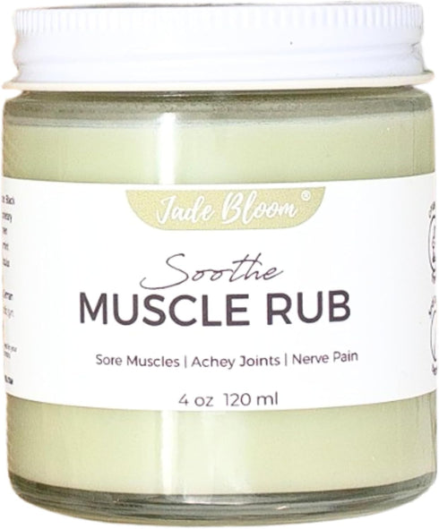 Jade Bloom Muscle Rub Soothe - Essential Oil Muscle Fusion (Heat Activated) - Glass