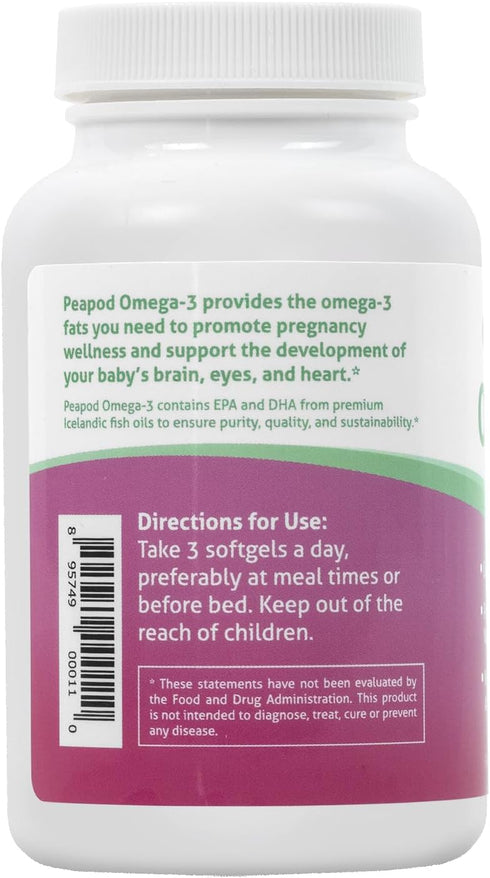 Fairhaven Health PeaPod Omega-3 Premium Icelandic Fish Oil Supplement for Healthy Pregnancy, Made with EPA, DHA and Fatty Acids for Cognitive Function, Citrus Flavor