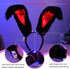 Light Up Bunny Ears Headband, LED Rabbit Ears Hair Bands Cosplay Costume Accessories for Women
