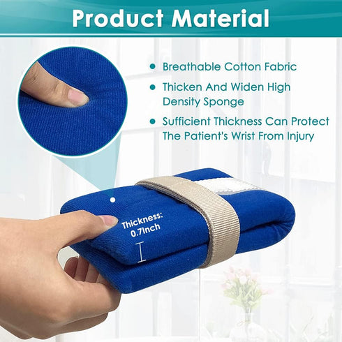 NEPPT 4 PCS Bed Restraints for Elderly Patients - Soft Padded Ankle and Wrist Limb Holders for Hospital Bed Safety