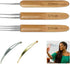 5 Pcs Dreadlocks Tool Set Includes 3 Pcs Crochet Hooks, 2 Pcs Interlocking Needles for Braid Craft