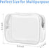 PACKISM TSA Approved Clear Makeup Bag - Waterproof Quart Size Cosmetic Bag for Women, 3 Pack