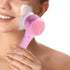 Face Brush 2 in 1 - Facial Cleansing Exfoliating Brush with Soft Bristles for Deep Cleansing, Ice Flower Pink