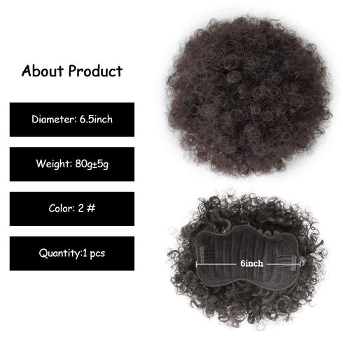 Yinmei Baibian Kinky Curly Ponytail Hair Extensions - Afro Puff Drawstring Ponytails with Two Clips for Women Girls