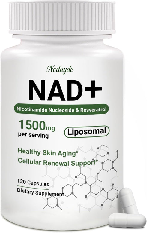 Ncduyde NAD+ Supplement, Liposomal NAD Nicotinamide Riboside Resveratrol 1500 mg - Anti-Aging &