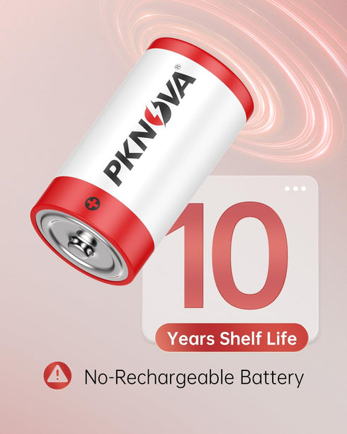 C Batteries 4 Pack, 1.5v LR14 Type C Batteries, Long-Lasting Alkaline C Cell Batteries, Size C Battery for Household and Office Devices