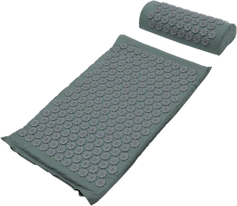 Set Acupoint Massage Mat and Shiatsu Massage Pillow with Carry Bag Portable Relief Mat for Back and Neck for Muscle