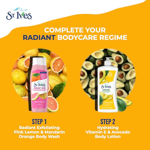 St. Ives 21 oz Hydrating Hand & Body Lotion Moisturizer for Dry Skin with Vitamin E & Avocado