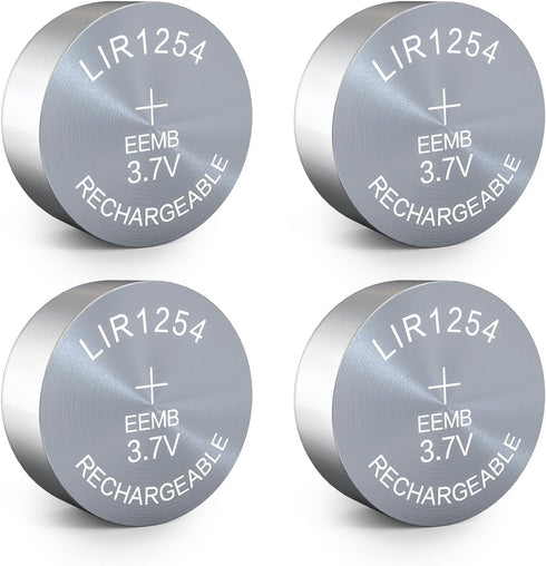EEMB 4PACK LIR1254 Rechargeable Battery 3.7V Lithium-ion Button Batteries for WF1000XM4 Headphones
