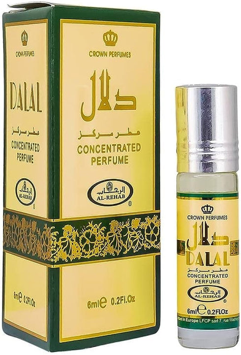 Al-Rehab Dalal Concentrated Perfume Rollerball for Women, 0.2 Ounce