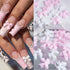 Nail Charms, Flower Bow Manicure Kit, Pink White 3D Cute Flower and Bow Nail Art Decoration