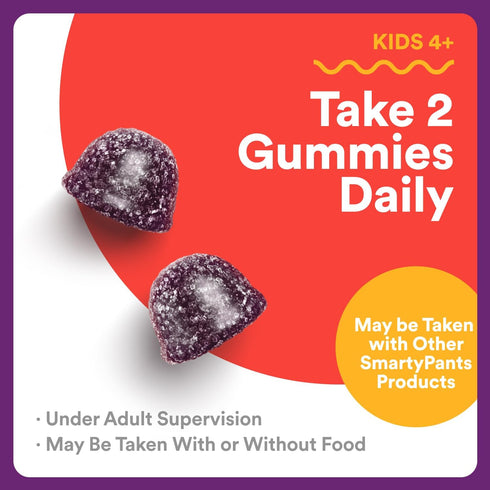 Immunity Gummies: Immune B6 B12 60 Count (30 SmartyPants Kids Elderberry Kids Support Supplement, Vitamin C, Vitamin D