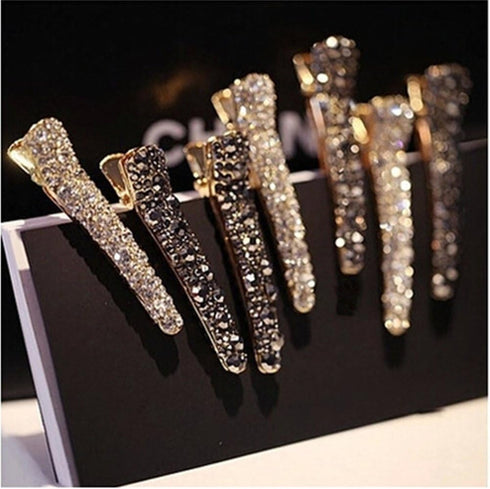 Ruihfas 8 Pcs Pearls Rhinestone Alligator Hair Clips, Duckbill Hairpins for Women and Girls Hair Styling Tools
