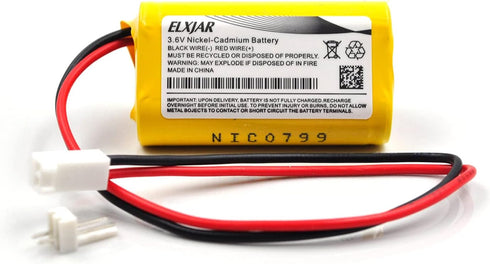 (2-Pack) 3.6V 800mAh CUSTOM-142 NICD Battery Pack Replacement for Chloride Interstate Sonnenschein