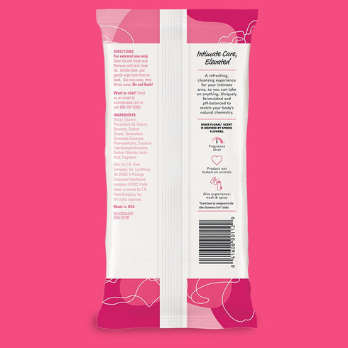 Summer's Pack, 32 Pack 12 Eve Sheer Floral Feminine Wipes, Gentle pH-Balanced Formula Helps Control Vaginal Odor