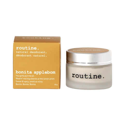 Routine. Natural Aluminum Free Deodorant (2 Fluid Oz.) for Women and Men - Bonita Applebom, Apple & Vanilla