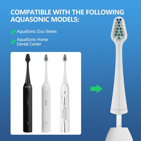 Harobey 5 5 Replacement Toothbrush Heads for AquaSonic Duo Series and Home Dental Center Electric Toothbruh, NOT