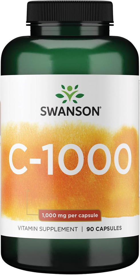 Swanson Vitamin C w/Rose HIPS - Herbal Supplement Promoting Skin Health, Heart