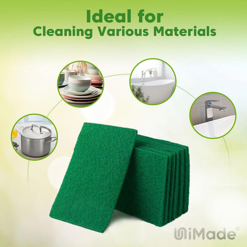 Non-Scratch Scouring Pads, 96Pcs Household Scour Pads for Kitchen, Garage, and Outdoors, Reusable Dish Scrubber Pads