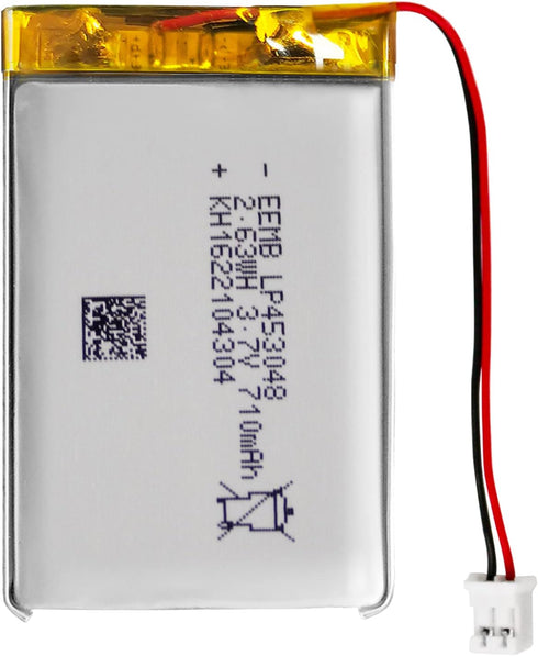 EEMB 3.7V 710mAh 453048 Lipo Rechargeable Battery Pack with Wire JST Connector for Speaker