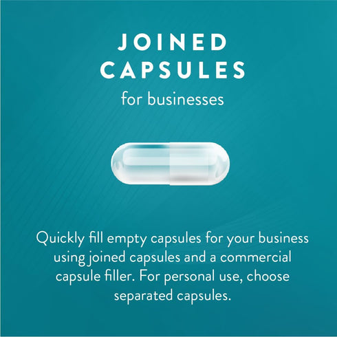 PureCaps USA Empty Vegetarian Vegan Pill Capsules Size 1, 1,000 Joined Pills, White, Non-GMO Certified