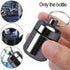CHIVENIDO Pill Keychain Holder, Small Waterproof Pill Box Organizer, Portable Pill Holder Keychain, Gray
