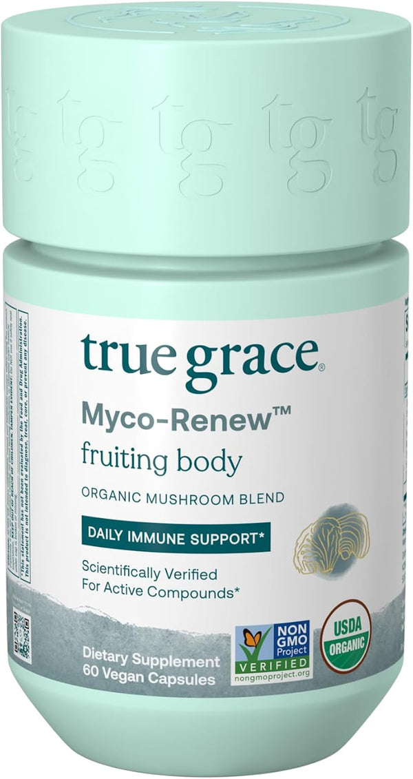 True Grace Mushroom Myco-Renew Blend Daily Immune Support - 60 Count Capsules