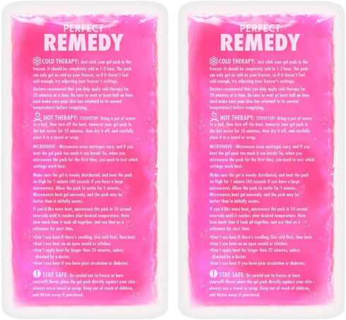 2 Pack Reusable Ice Packs for Injuries, Soothing Flexible Gel Ice Packs for Pain Relief, Hot Water Bottles Alternative