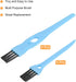 MECCANIXITY Shaver Brush Cleaning Tools, Blue Handle, Black Nylon Bristles, 8 Pack for Home and Office