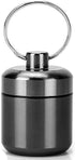CHIVENIDO Pill Keychain Holder, Small Waterproof Pill Box Organizer, Portable Pill Holder Keychain, Gray