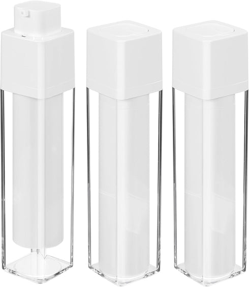 Holibanna Airless Pump Dispenser Foundation Bottle: 3pcs 50ml Refillable Pumps Container, 1.7oz Travel Skincare
