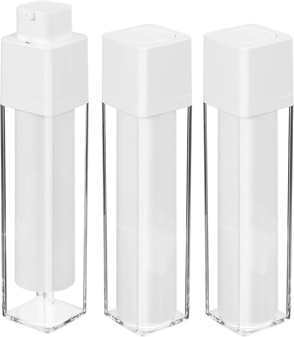 Holibanna Airless Pump Dispenser Foundation Bottle: 3pcs 50ml Refillable Pumps Container, 1.7oz Travel Skincare