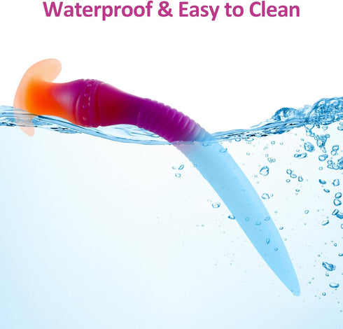 Wneseny 15 inch Long Anal Plug Dildo, Soft Silicone Butt Plug Prostate Massage, Vaginal G-Spot Stimulation Anal